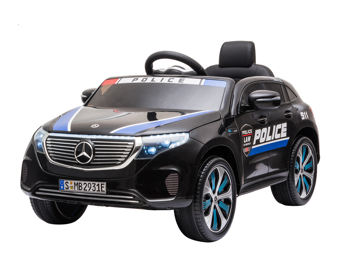 KikkaBoo Акумулаторна кола Licensed Mercedes Benz EQC400 Police Black