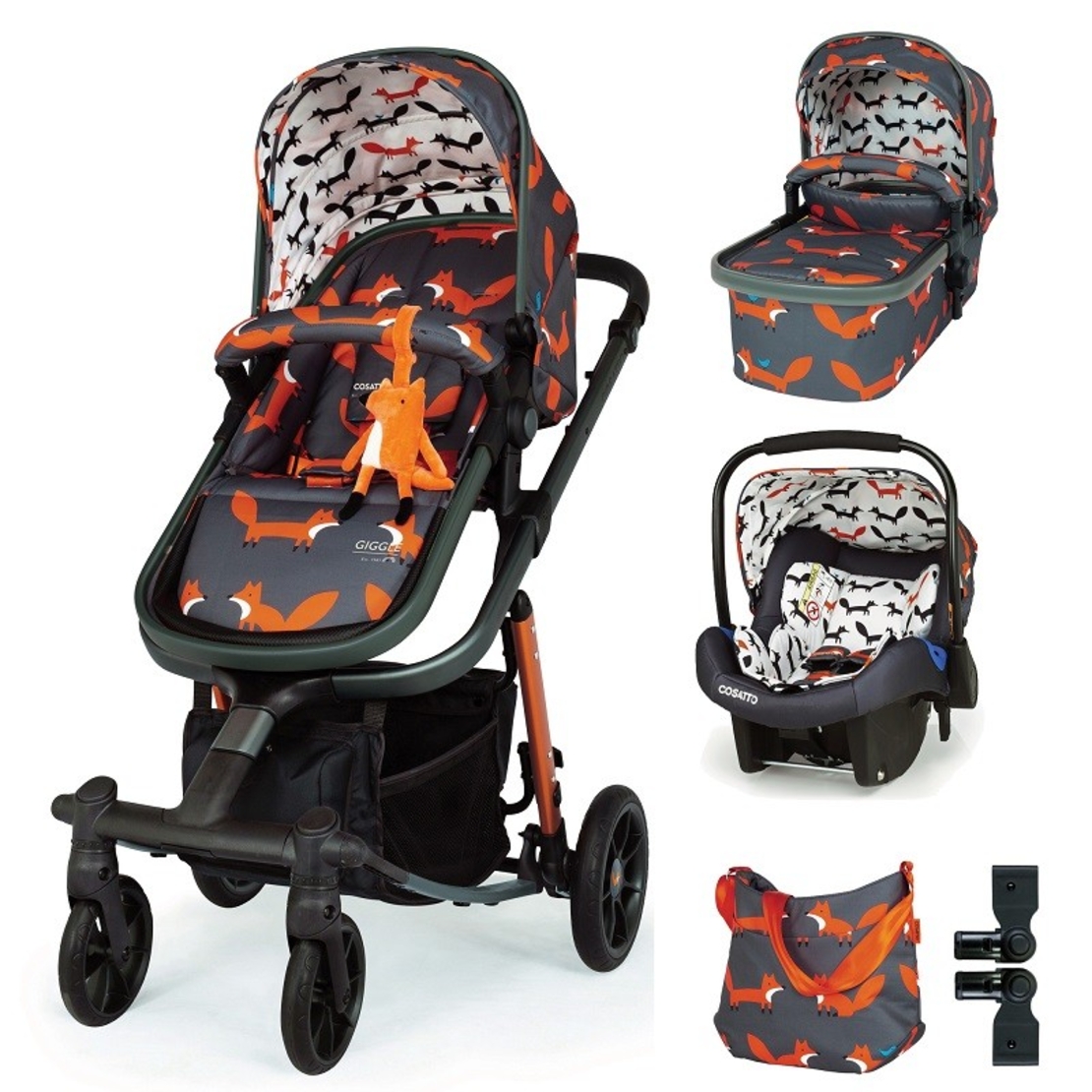 Количка Cosatto Giggle Quad 3 в 1 CHARCOAL MISTER FOX