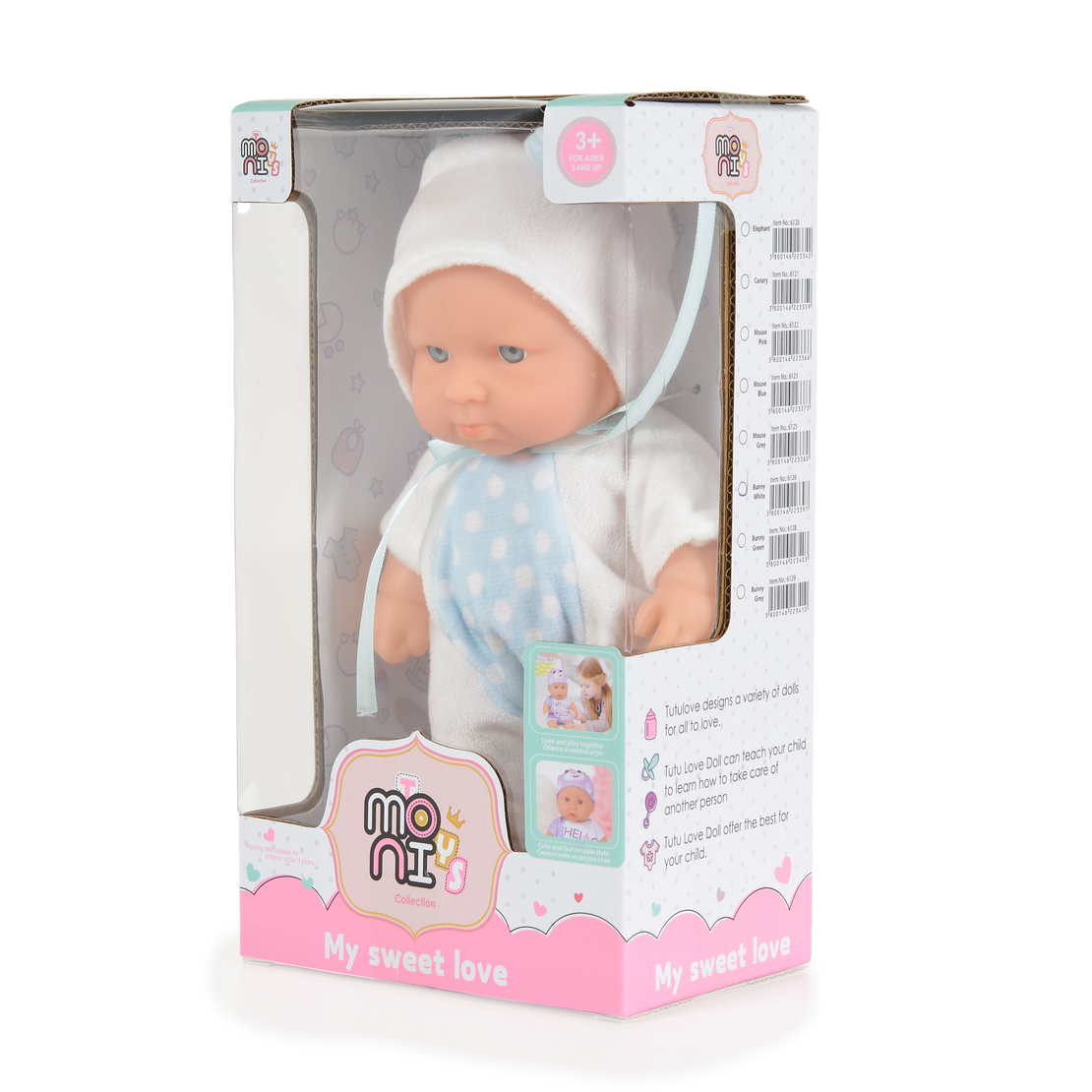 Moni Кукла 20см Bunny White 6126