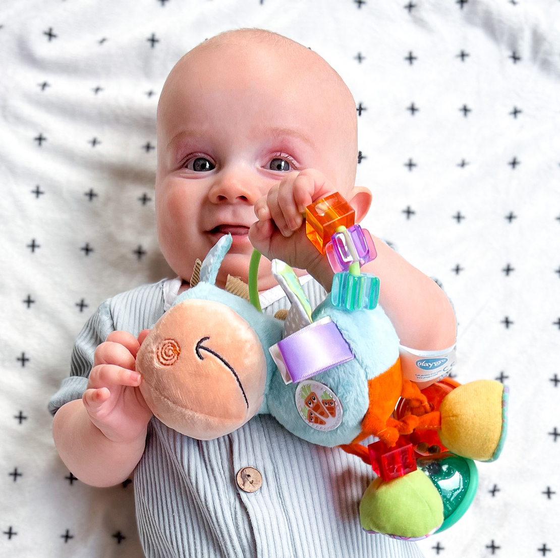 PLAYGRO ДРЪНКАЛКА КОНЧЕ ХОП ТРОП ЦВЯТ СИН  3М+