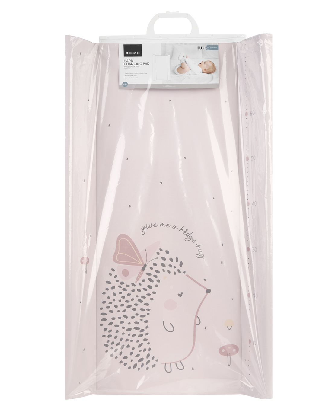 KikkaBoo Твърда PVC Подложка за Повиване 50х70см Hedge and Hugs