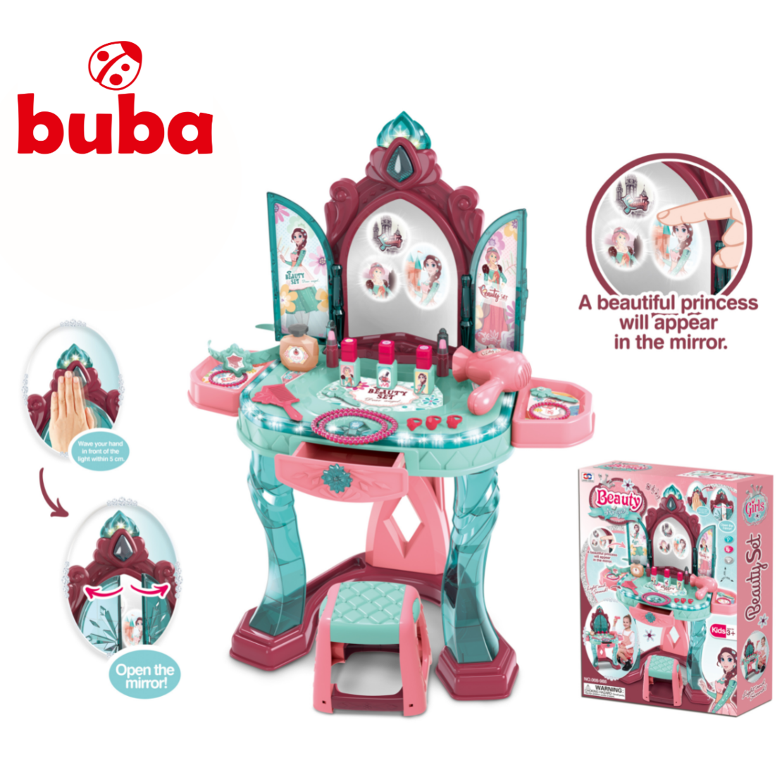  Тоалетка за деца Buba Beauty 008-988, Принцеси 