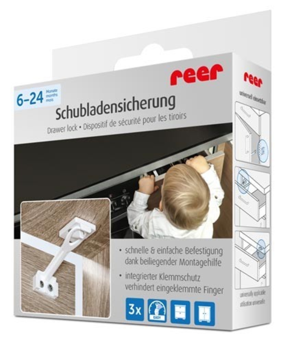 Заключалка за чекмеджета и шкафове Reer 71010