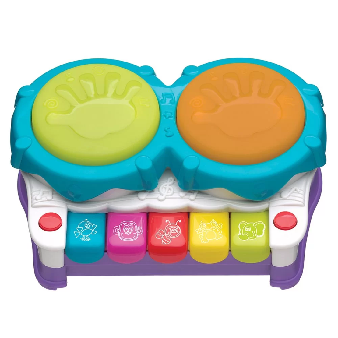 PLAYGRO МУЗИКАЛНА ИГРАЧКА 2В1 ПИАНО И БАРАБАНИ 12-36М
