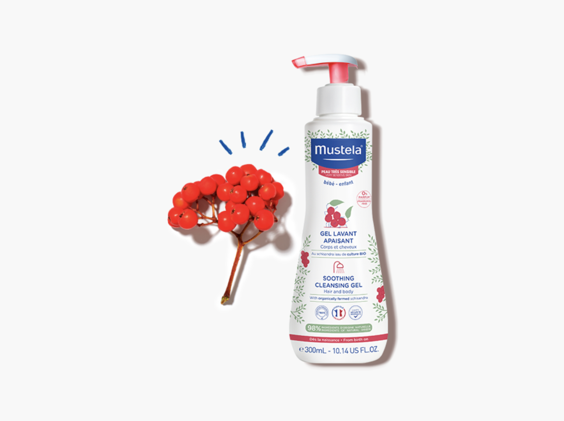 Mustela Sensitive Измивен Гел за Коса и Тяло 300 ml