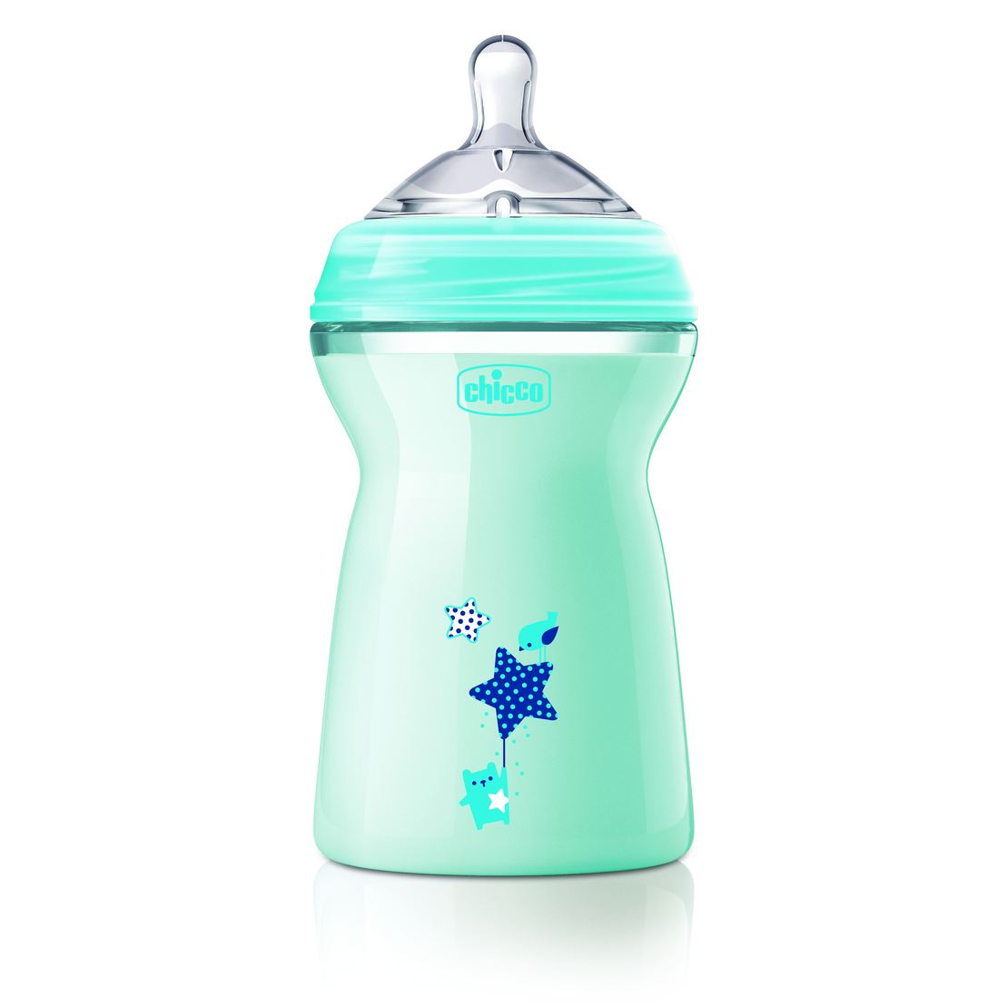 CHICCO Шише Natural Feeling РР 6м+ 330 мл. за момче