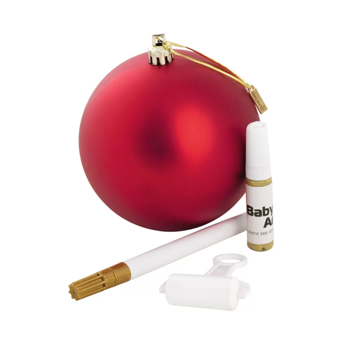 BABY ART CHRISTMAS BALL - КОЛЕДНА ТОПКА Red mat + Gold