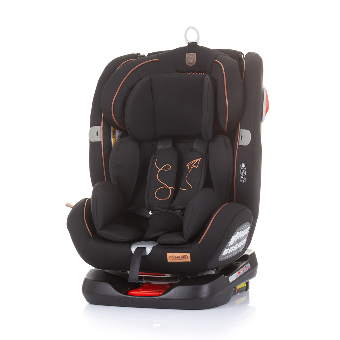 Chipolino  Столче за кола 360 ISOFIX 0-36 кг Journey Абанос