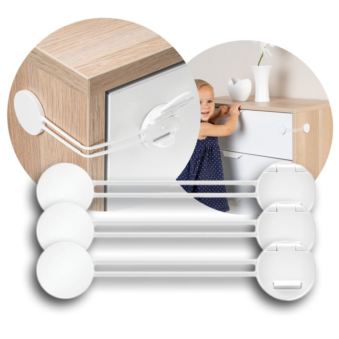  Мултифункционална закопчалка Reer 72040, 3 броя 