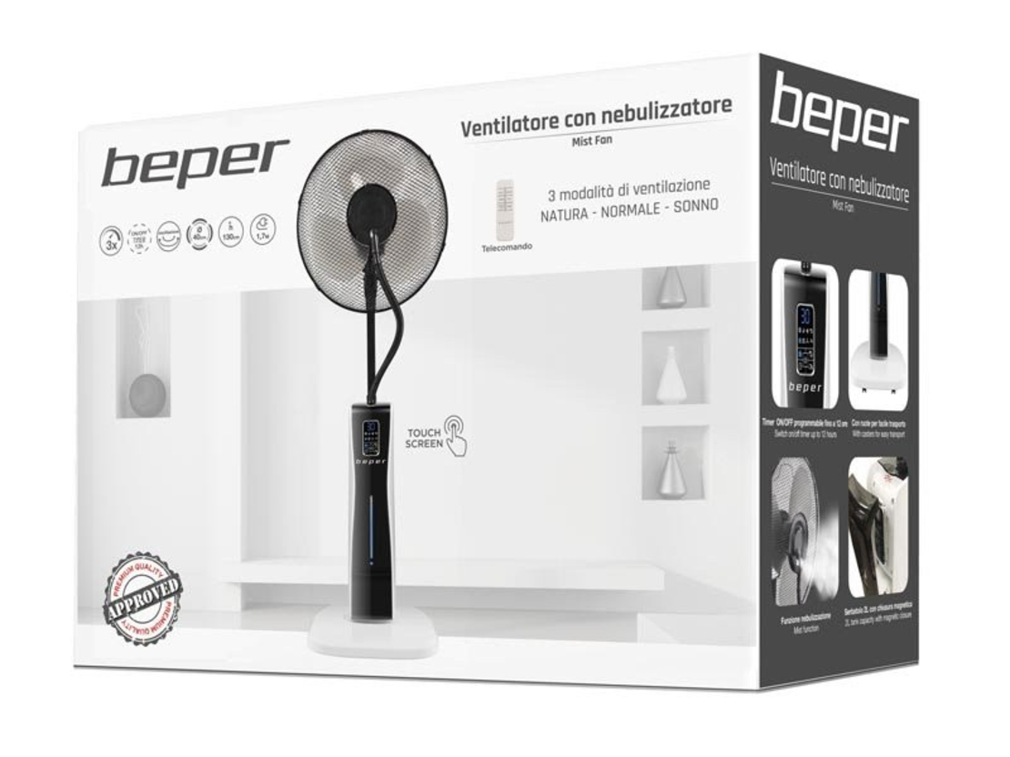  Вентилатор с небулизатор и сензорен панел Beper VE.510 