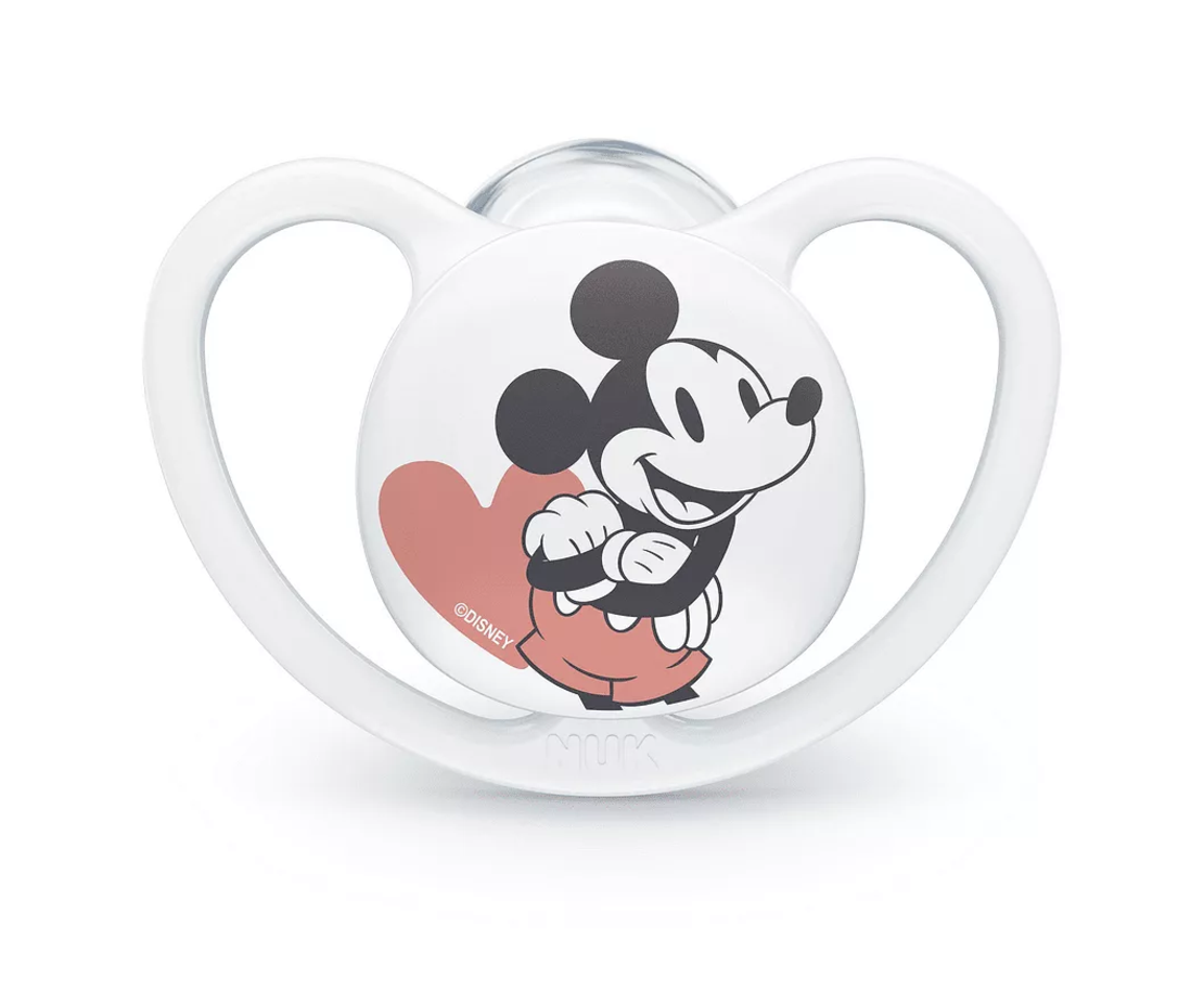 NUK Биберон Залъгалка Силикон 6-18 месеца 1 Брой Space Mickey с Кутия