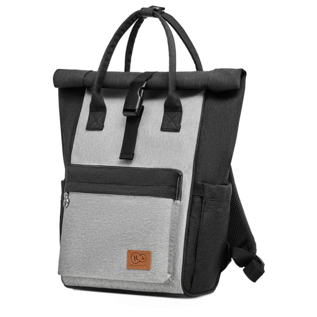 Раница за бебешки принадлежности KinderKraft MOONPACK, Сива 
