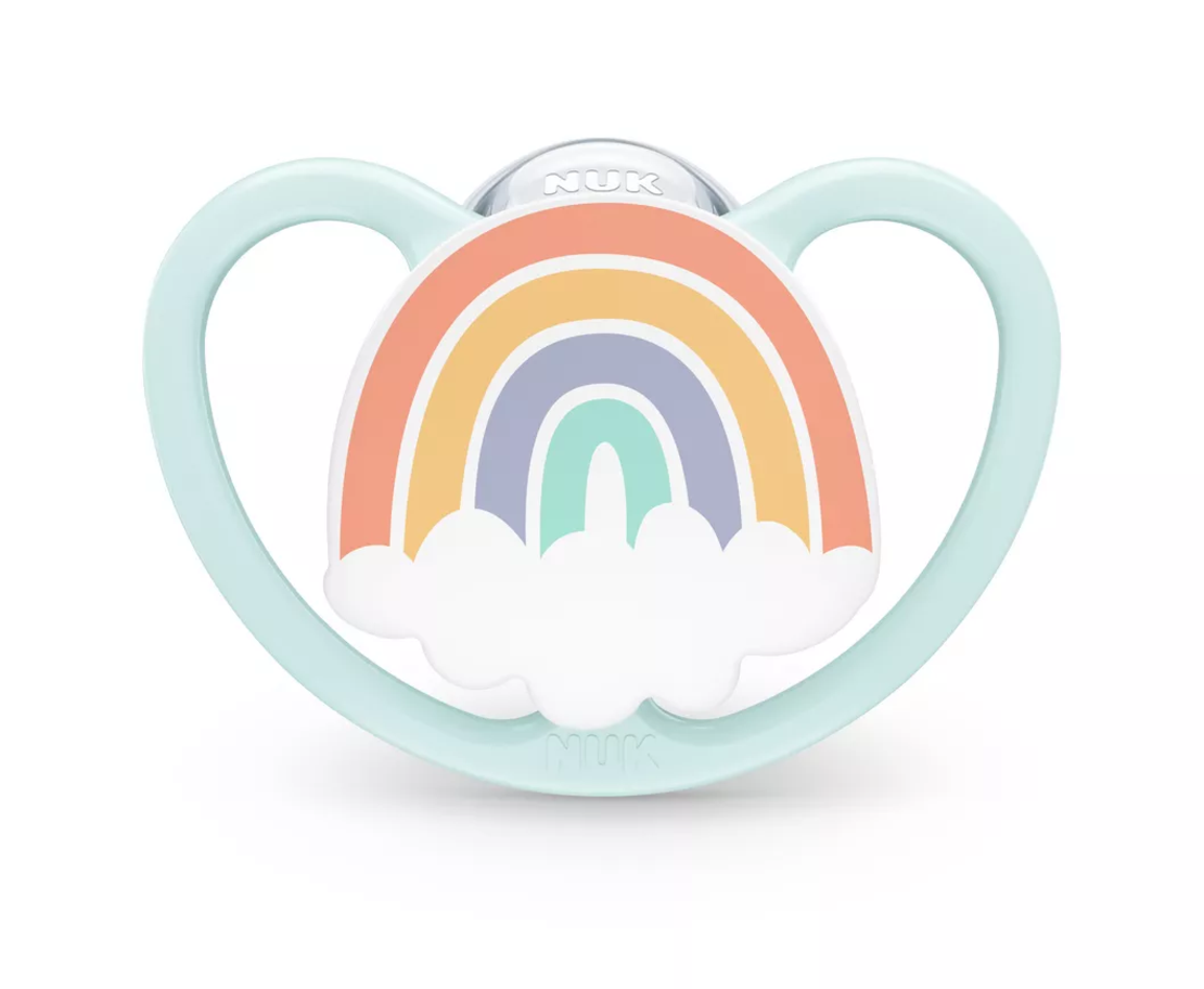 NUK Биберон Залъгалка Силикон от 0-6 месеца 1 брой Space с Кутия