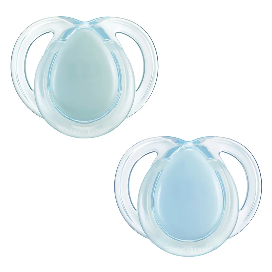 Tommee Tippee Ортодонтични Залъгалки Night Time 0-6М+ 2 Броя Сини и Светещи Дръжки