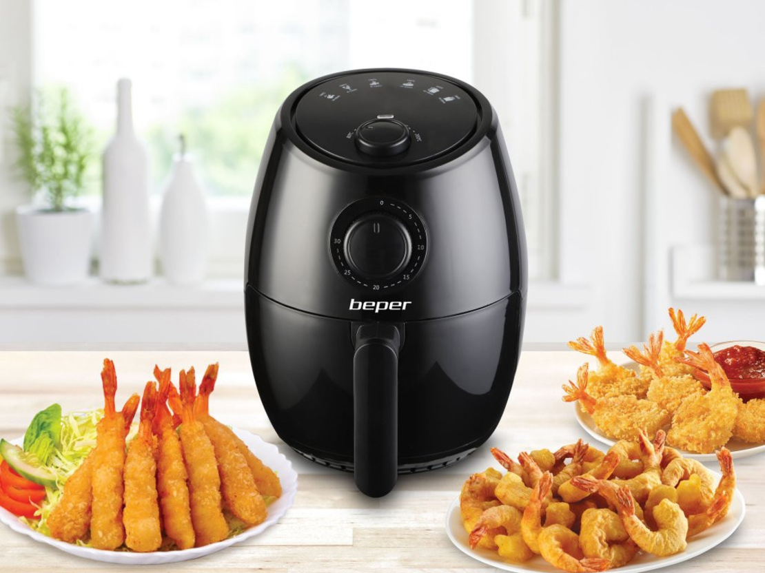  Фритюрник Beper Air Fryer 2 л, черен 