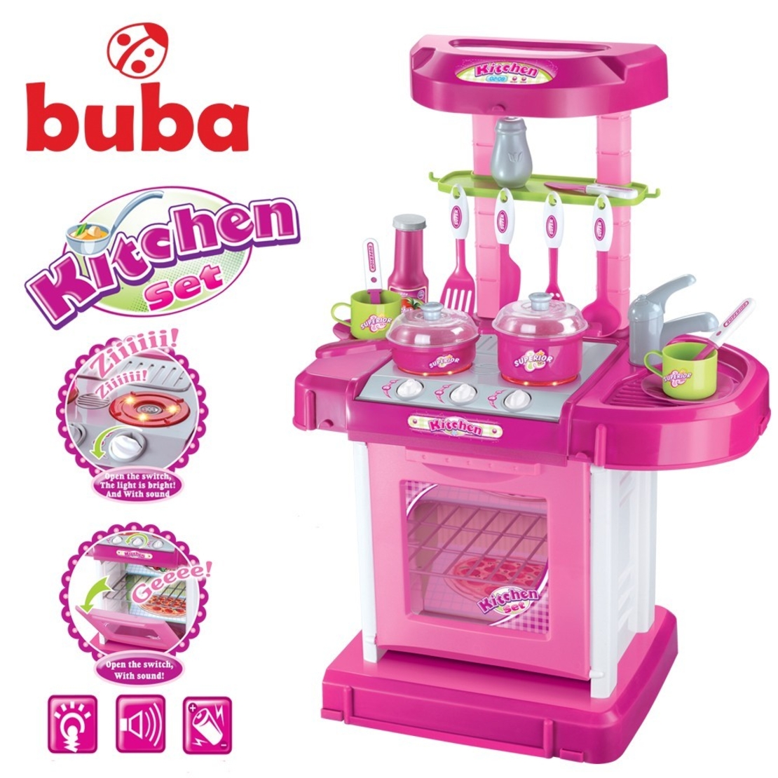  Детска кухня Buba My Kitchen 008-58, Розова 