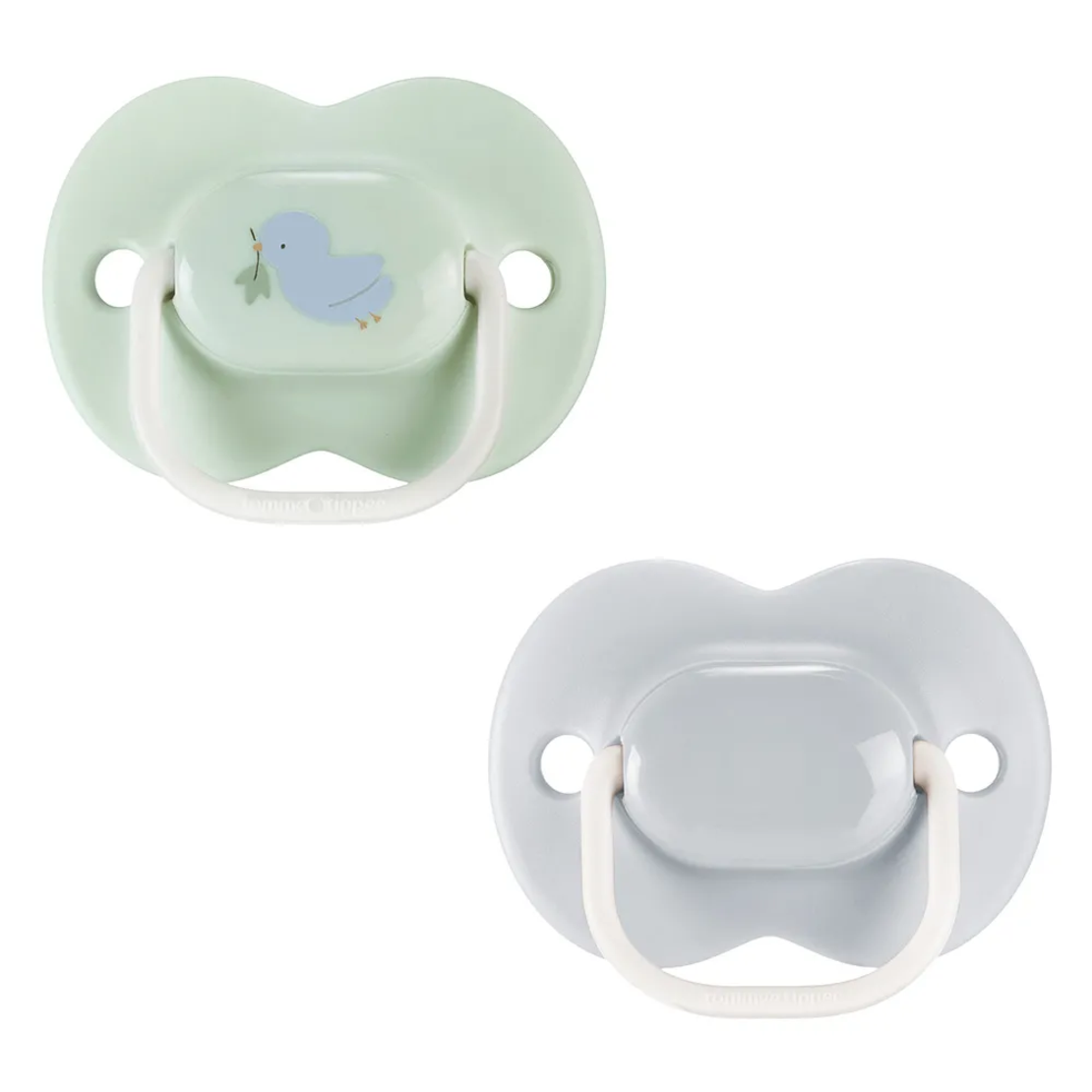 Tommee Tippee Ортодонтични Залъгалки Any Time 0-6М+ 2 Броя Сива и Зелена с Птиче