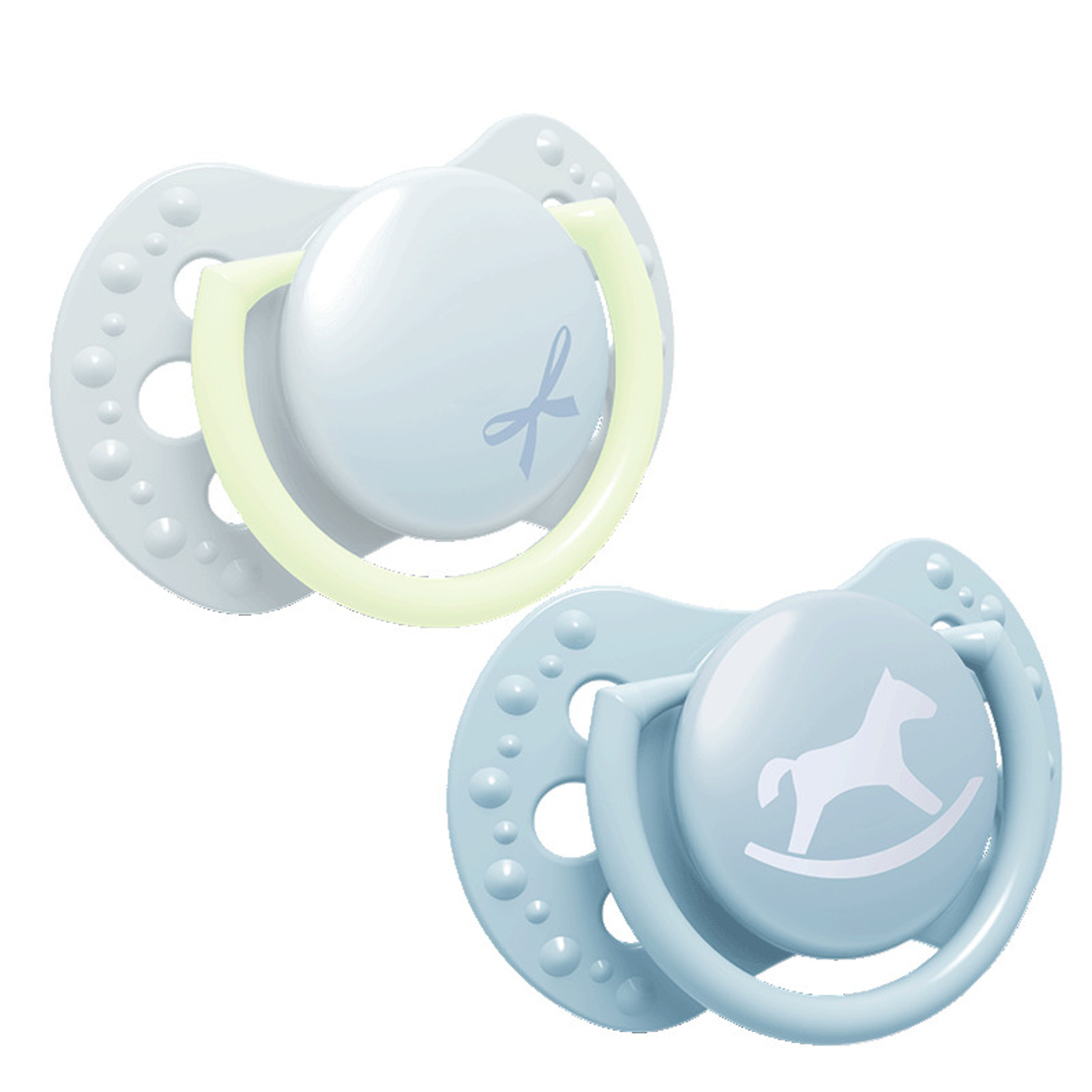 Силиконова залъгалка 2 бр Baby Shower Boy 0-2 м