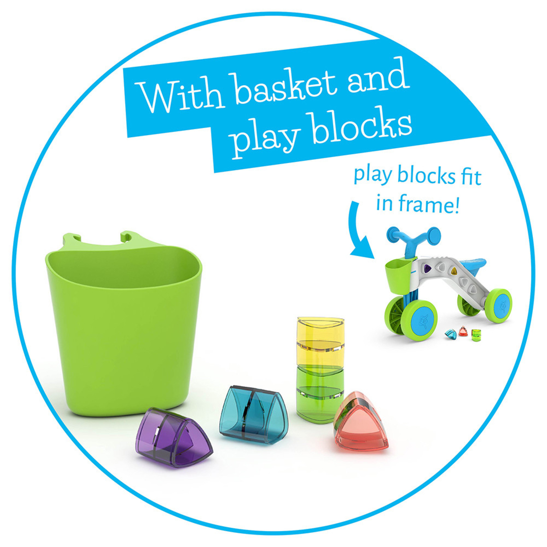  Колело за яздене Chillafish ItsiBitsi Blocks, Синя 