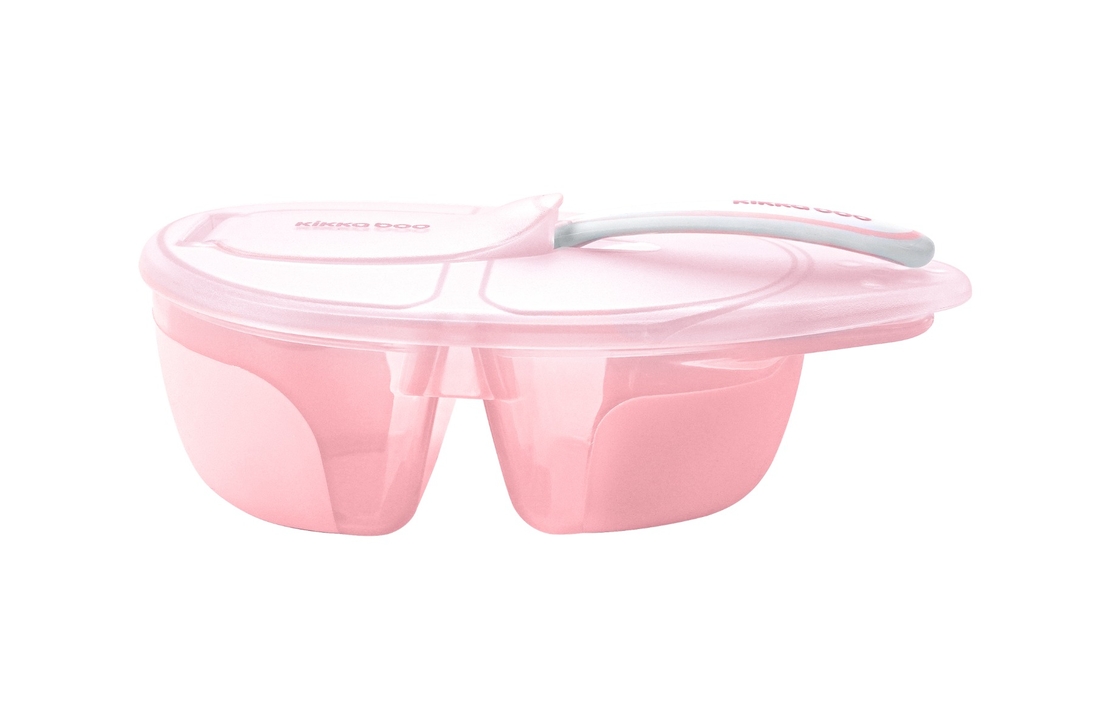 Купа с 2 отделения и лъжица Tasty Pink