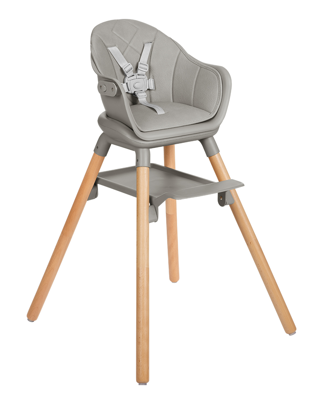 KikkaBoo Стол за Хранене 6в1 Woody Grey 2024