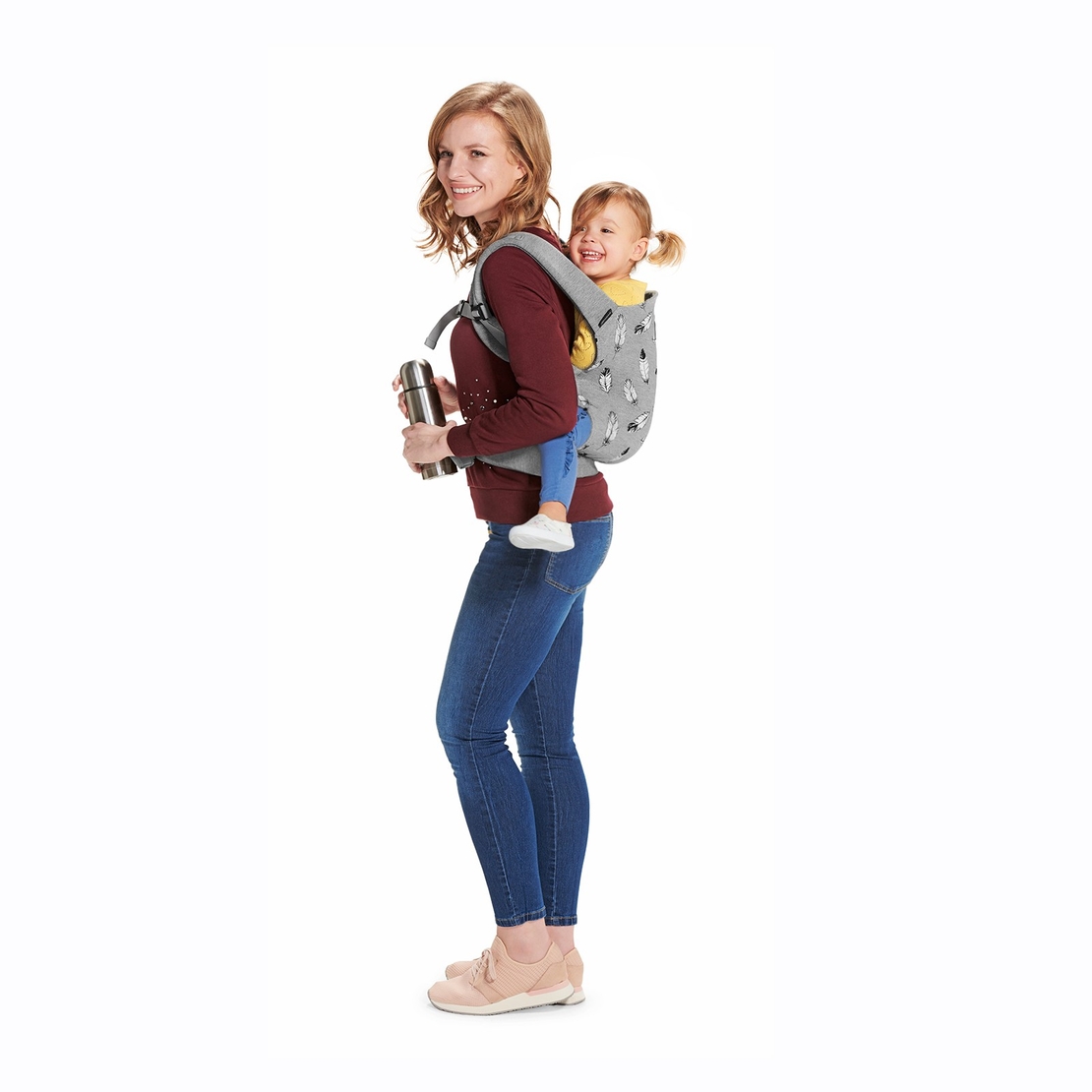  Ергономична раница за бебе KinderKraft MILO, Сиво 