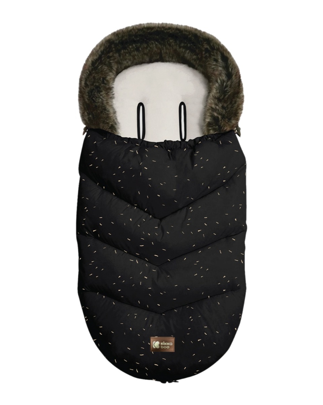 Чувалче за количка Luxury Fur Confetti Black