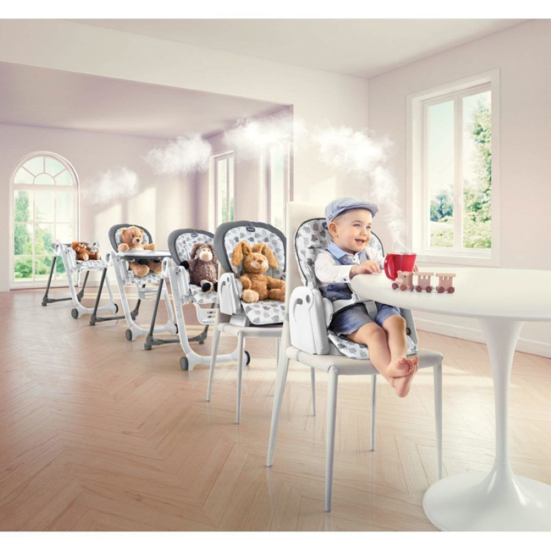 CHICCO Столче за хранене Polly Progress 5 в 1 Antracite