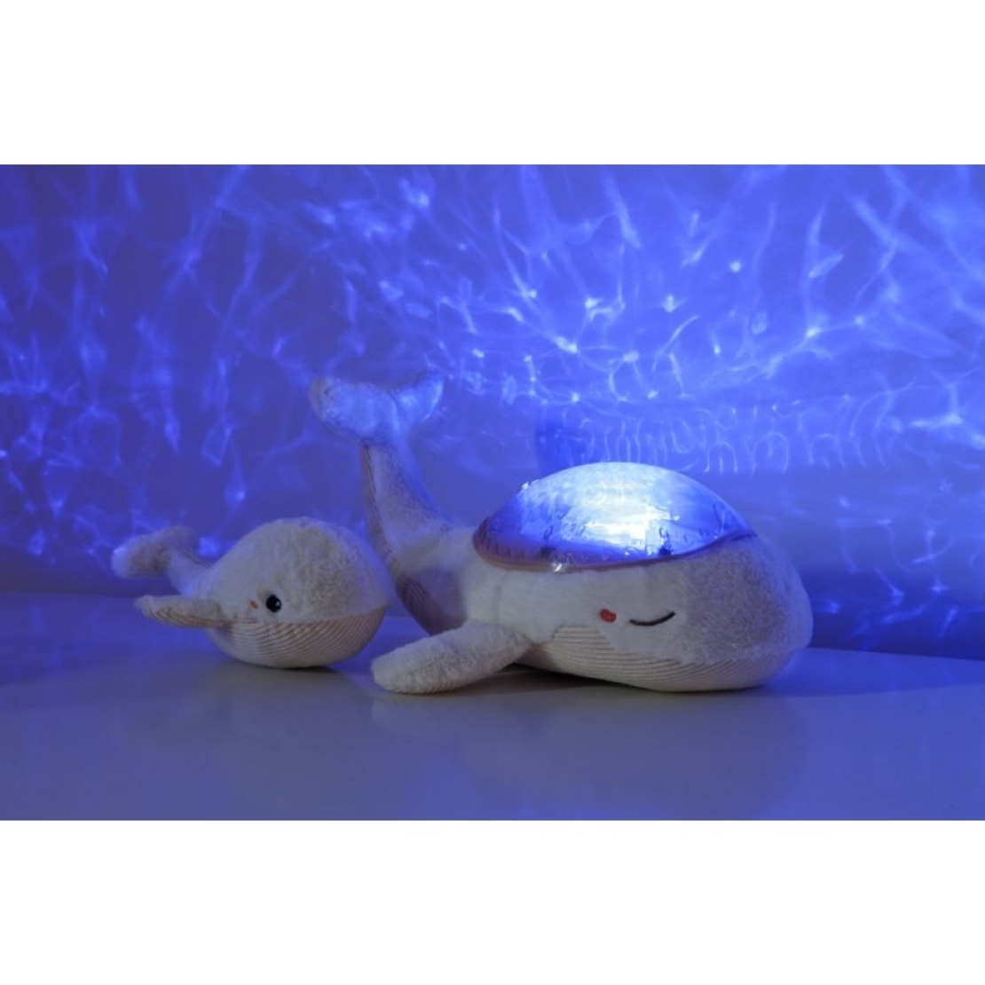 Cloud B Успокояваща Играчка за Бебе с Мелодии и Подводни Прожекции Tranquil Whale Family White