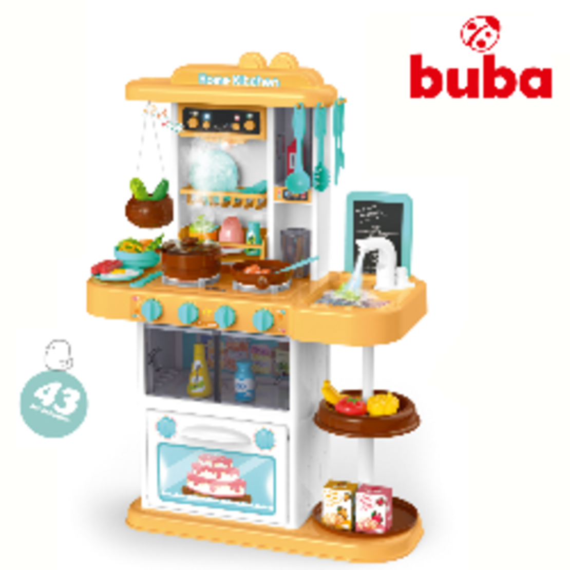  Детска кухня Buba Home Kitchen, 43 части, 889-163, оранжева 