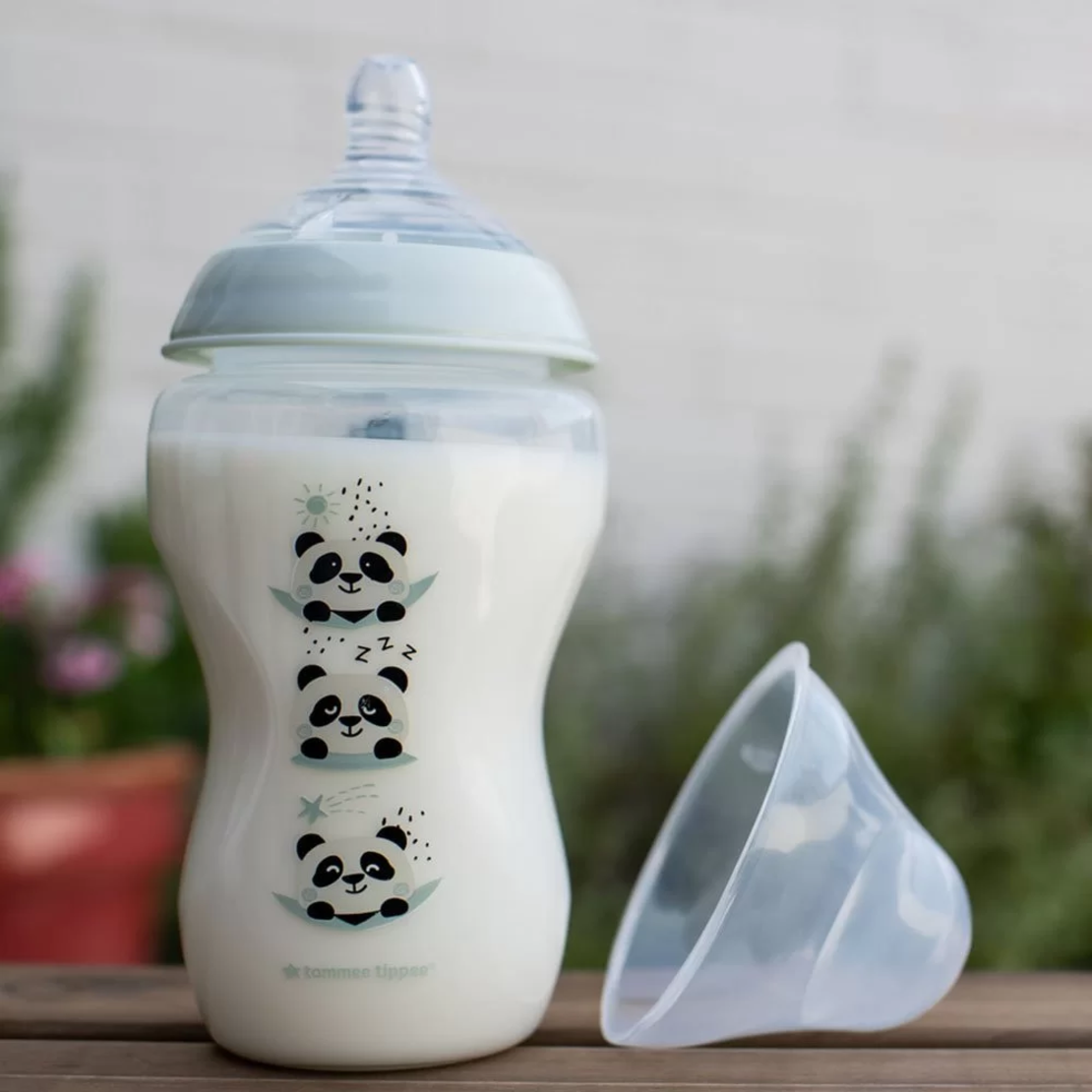 Tommee Tippee ШИШЕ ЗА ХРАНЕНЕ EASI VENT 340 ml 3м+, 2бр. ДЕКОР, МОМИЧЕ/ПАНДИ