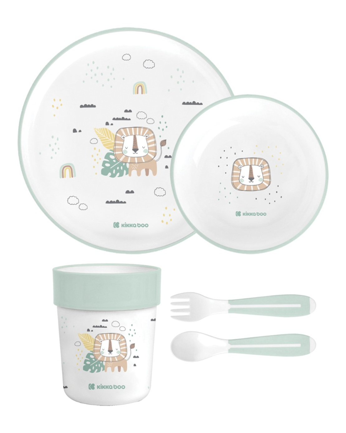 KikkaBoo Комплект за Хранене Savanna Mint
