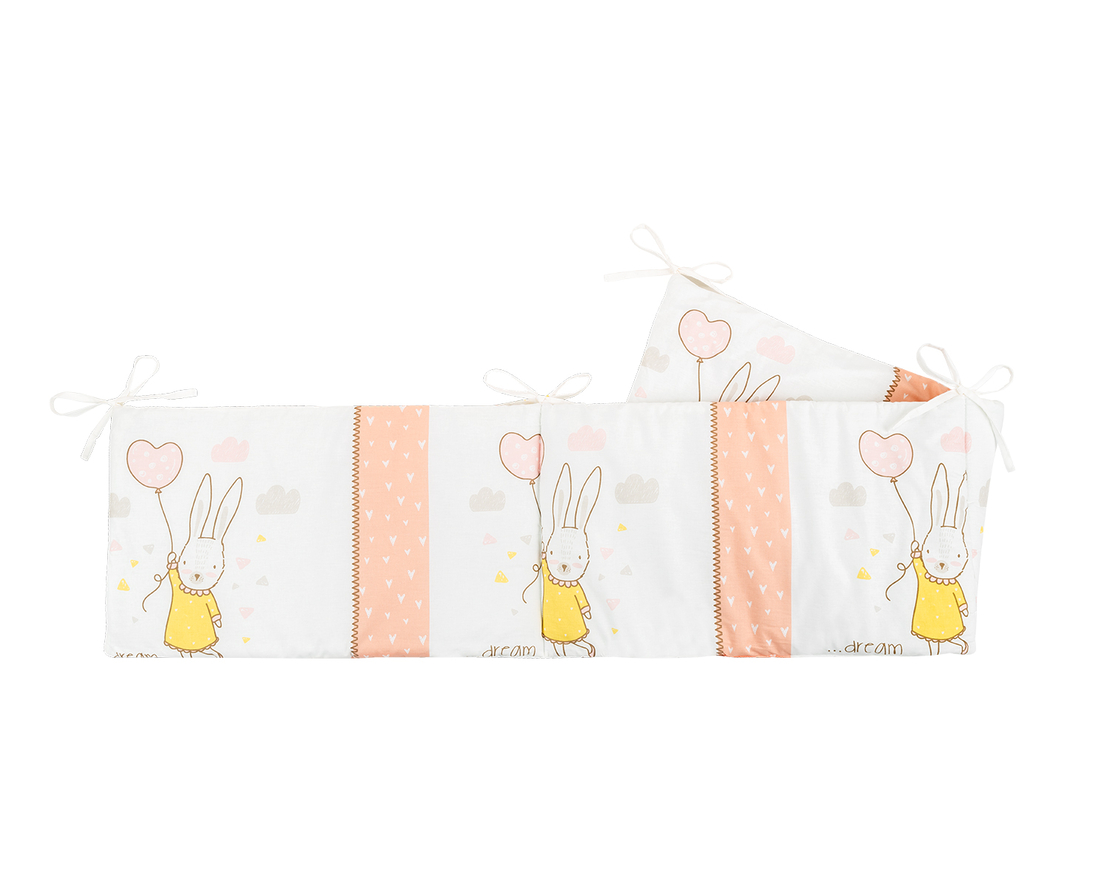 KikkaBoo Обиколник с вата Rabbits in Love 180см