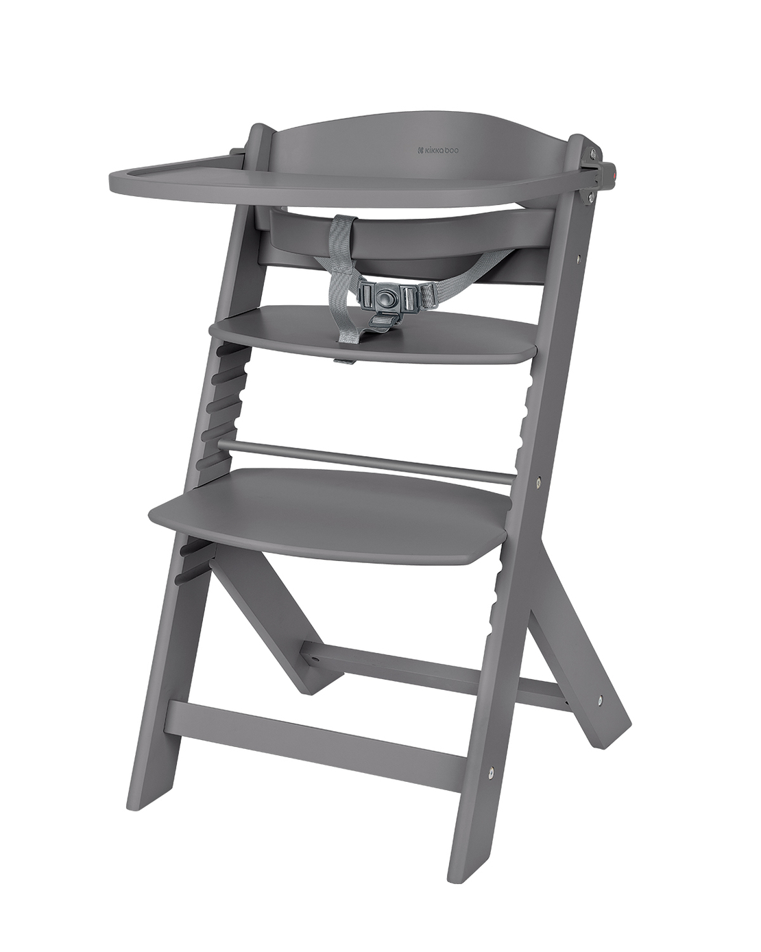 KikkaBoo Дървен Стол за Храненe Nordy Dark Grey