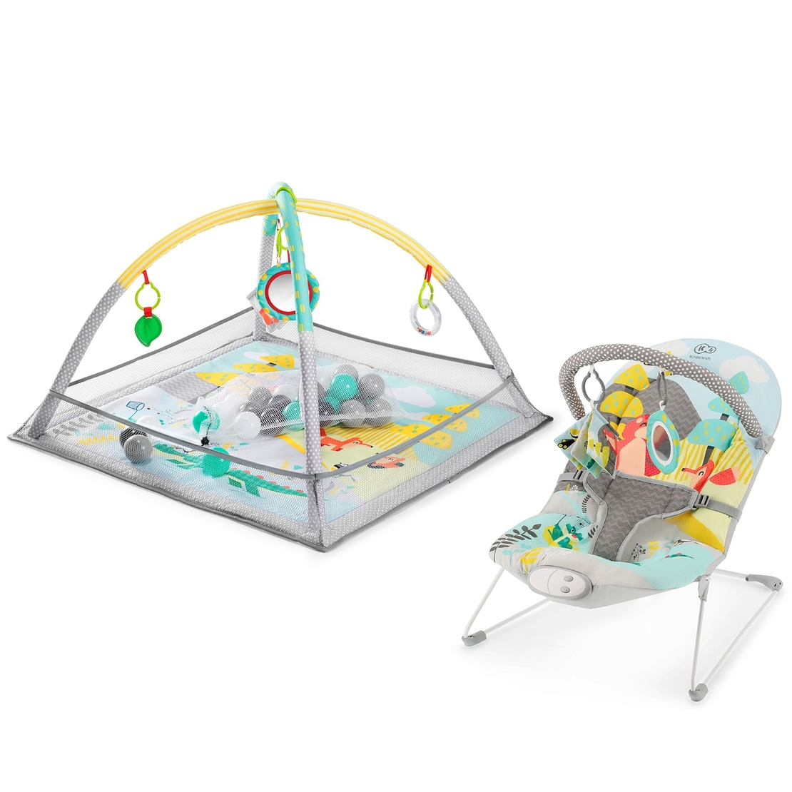 Шезлонг с вибрация KinderKraft MilyFUN, 8 мелодии