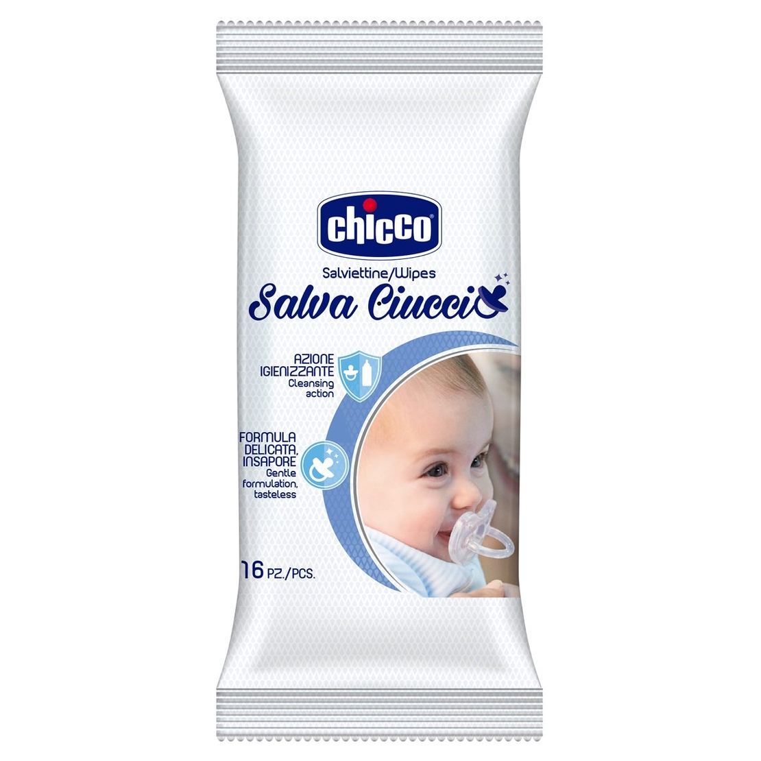 CHICCO Почистващи кърпички за залъгалки 0м+ 16 броя