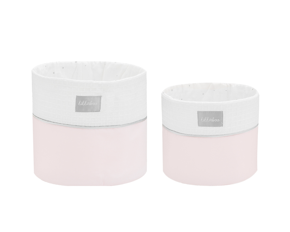 KikkaBoo Комплект кош за аксесоари 2 бр - 18см и 14см Dream Big Pink