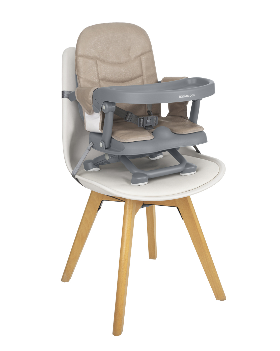 KikkaBoo Седалка за Хранене Повдигаща Pappo Beige 2025