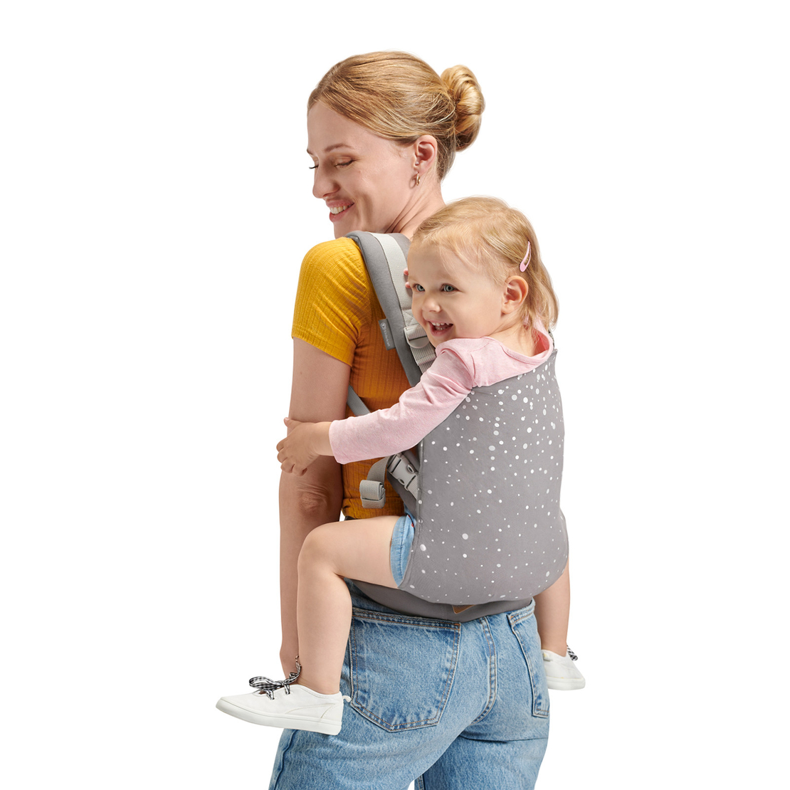  Ергономична раница за бебе KinderKraft NINO, CONFETTI GREY 
