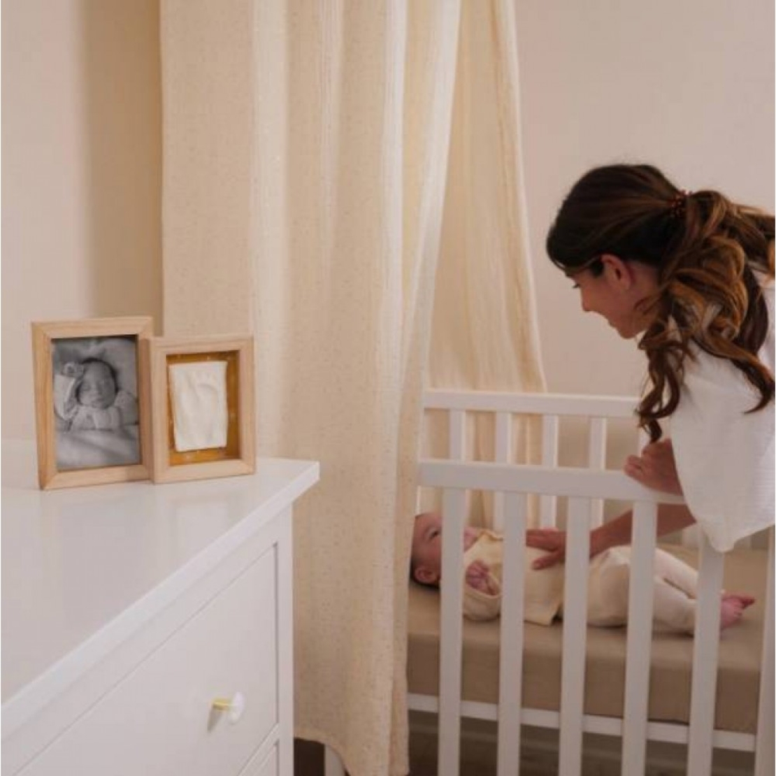 Petit ARTichaut 2 Дървени Рамки за Бебешки Отпечатък и Снимка Daisy Ochre