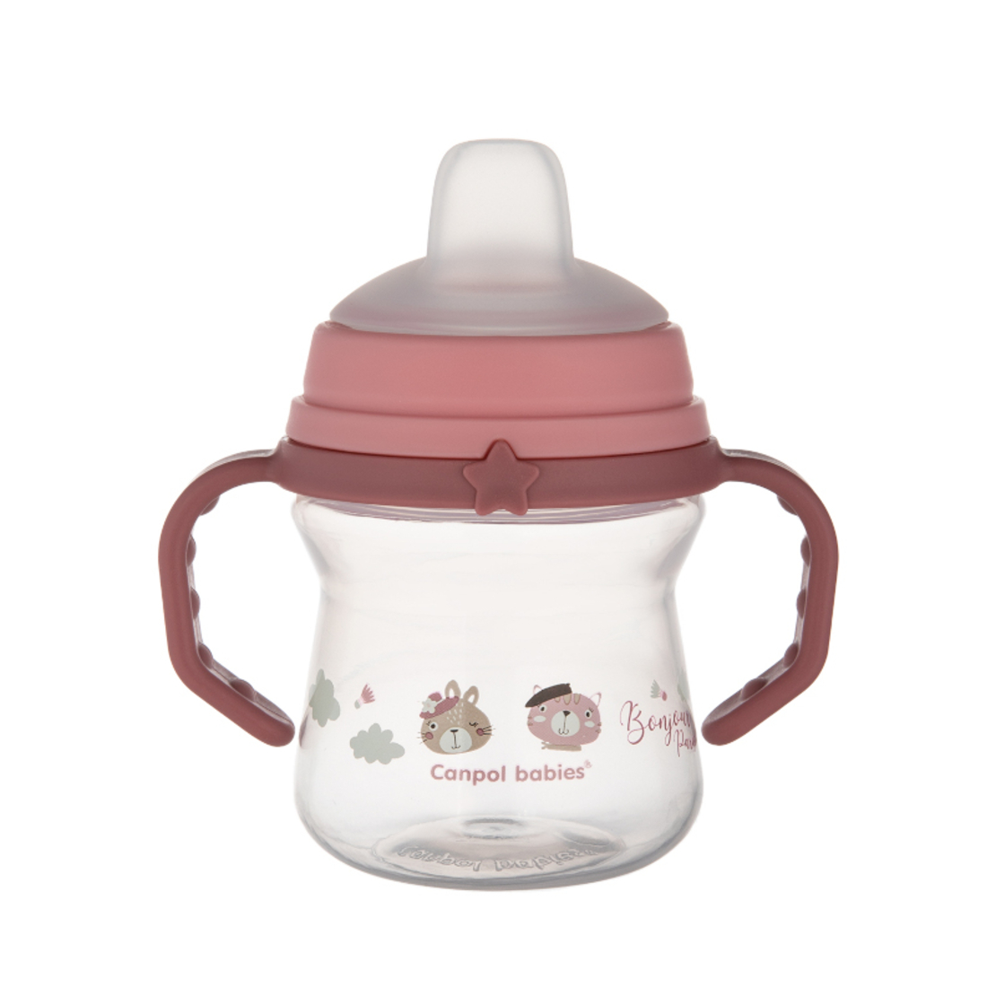 Чаша със сламка 150 мл BONJOUR PARIS pink