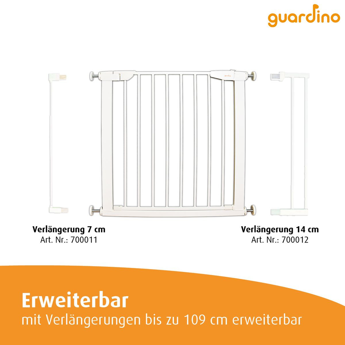  Удължител за преграда за врата Guardino 700011, 7 см 
