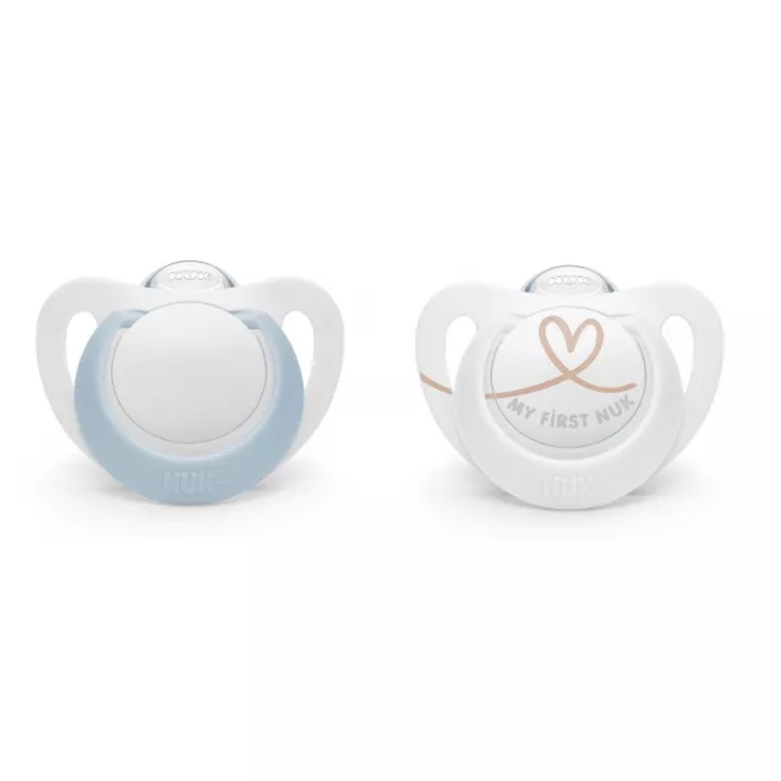 NUK Биберон Залъгалка Силикон 0-6 месеца 2 Броя STAR Момче с Кутия