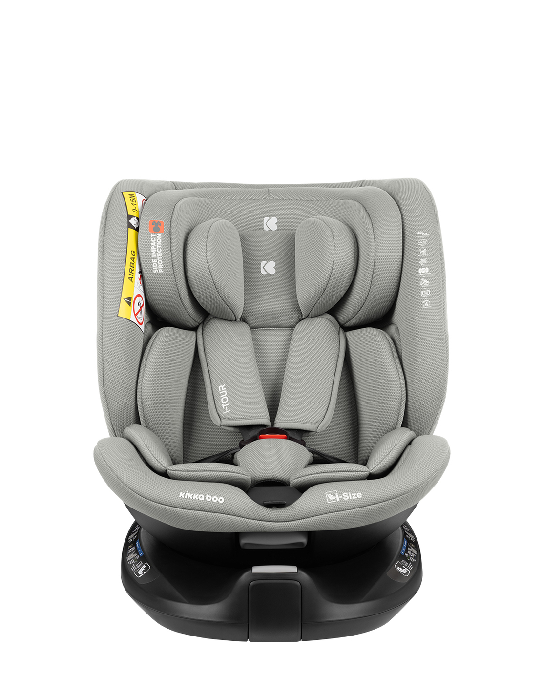 KikkaBoo Стол за Кола 40-150 см i-Tour i-SIZE Light Grey