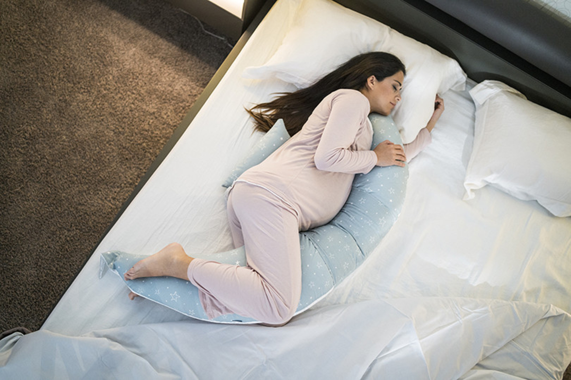 Възглавница за бременност и кърмене Nuvita DreamWizard 12в1, беж/бяло
