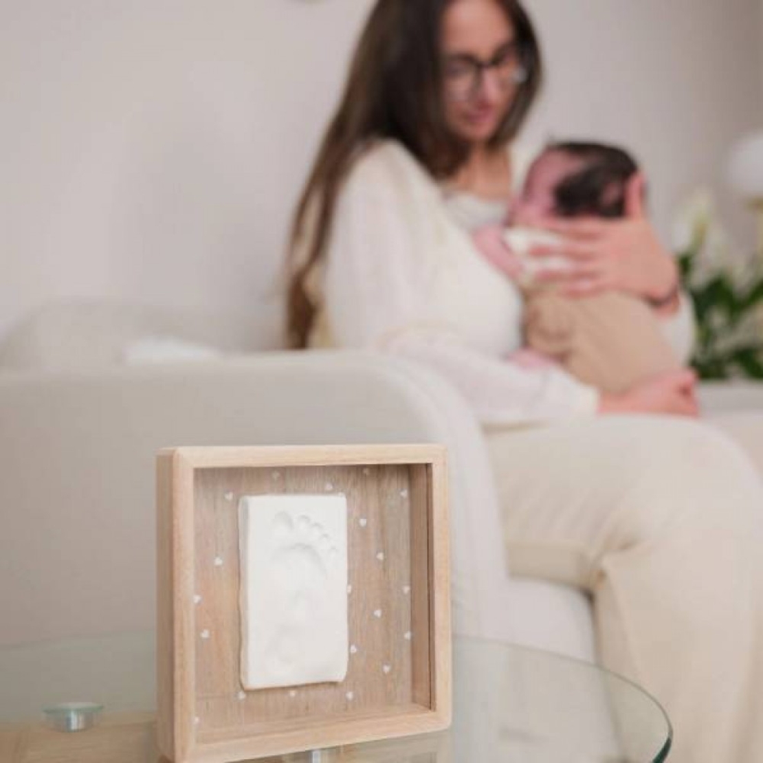 Petit ARTichaut Дървена Рамка за Бебешки Отпечатък Pretty Hearts