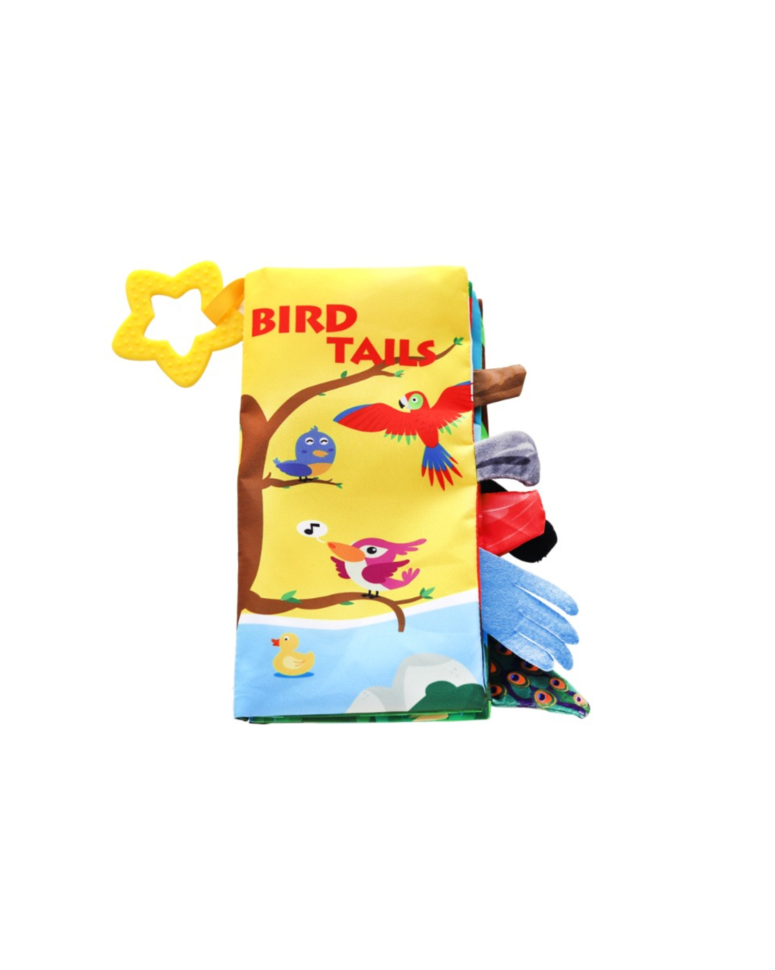 KikkaBoo Образувателна Текстилна Книжка с Чесалка Bird Tails