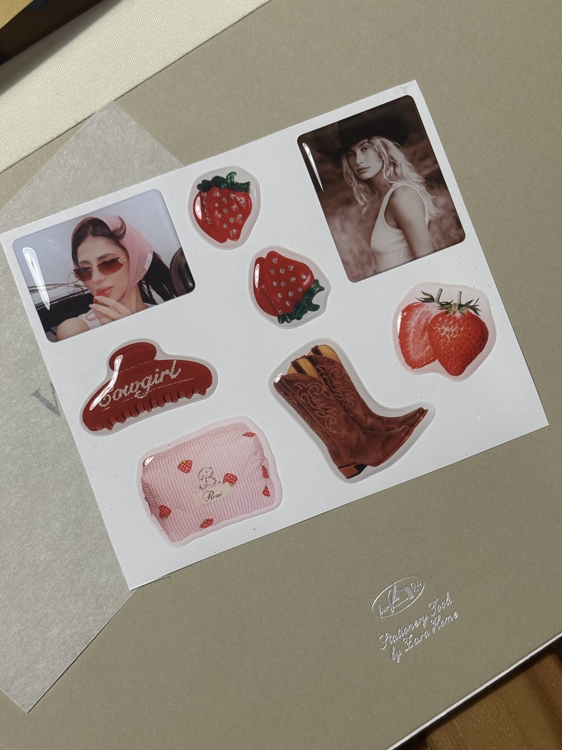 STRAWBERRY RODEO GIRLS 3D STICKER SET