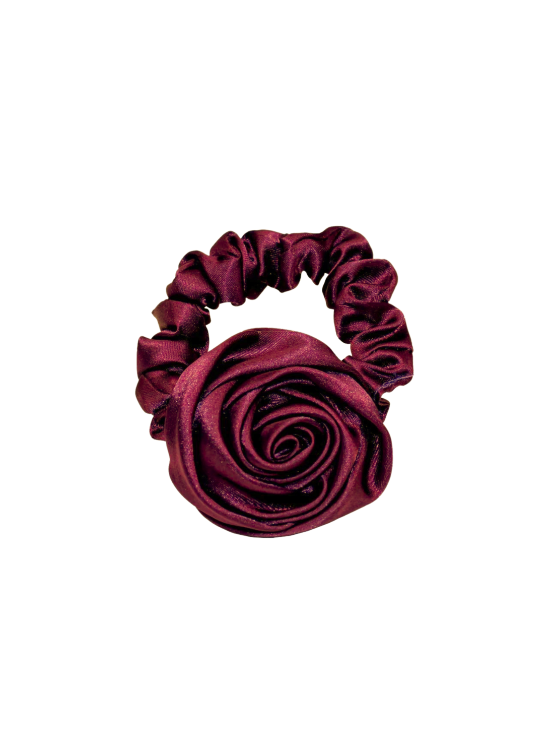 Rosette Scrunchie in BORDEAUX