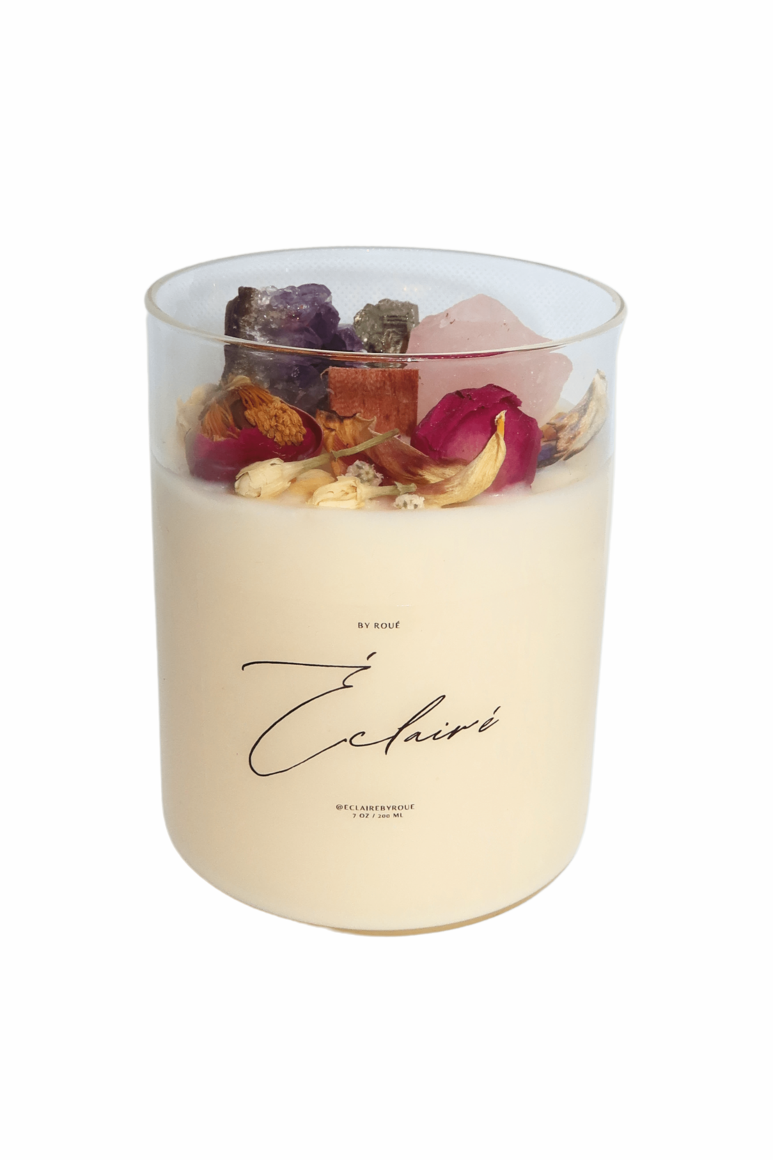 The SORTILÉGE de ROSE BIG CRYSTAL candle